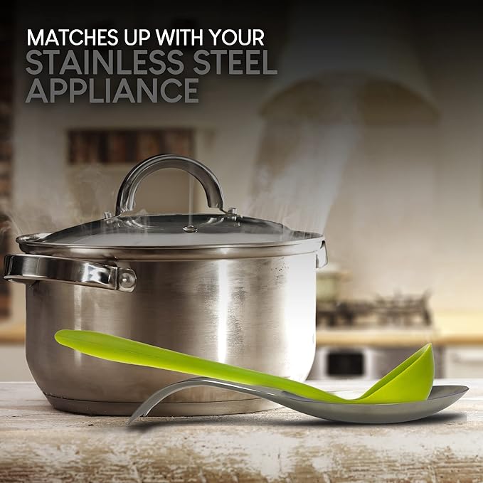 Stainless Steel Utensil Holder Spoon Rest Stovetop Kitchen Silverware Elegant Approach, EXULTIMATE