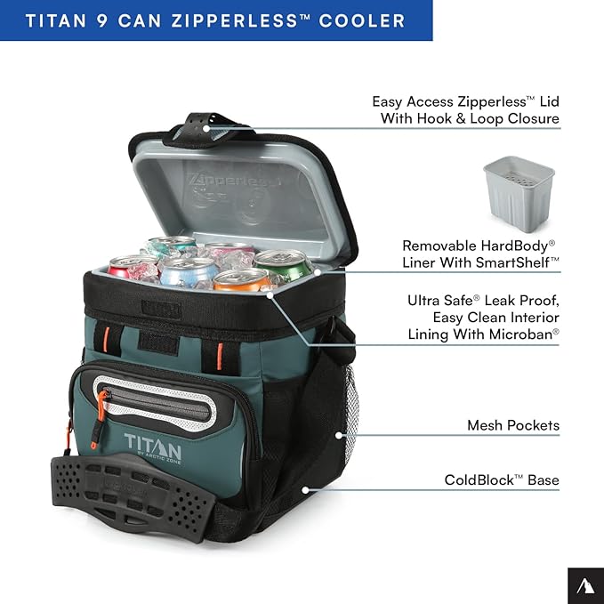 Titan by Arctic Zone 30 Can Zipperless Soft Cooler with HardBody Liner