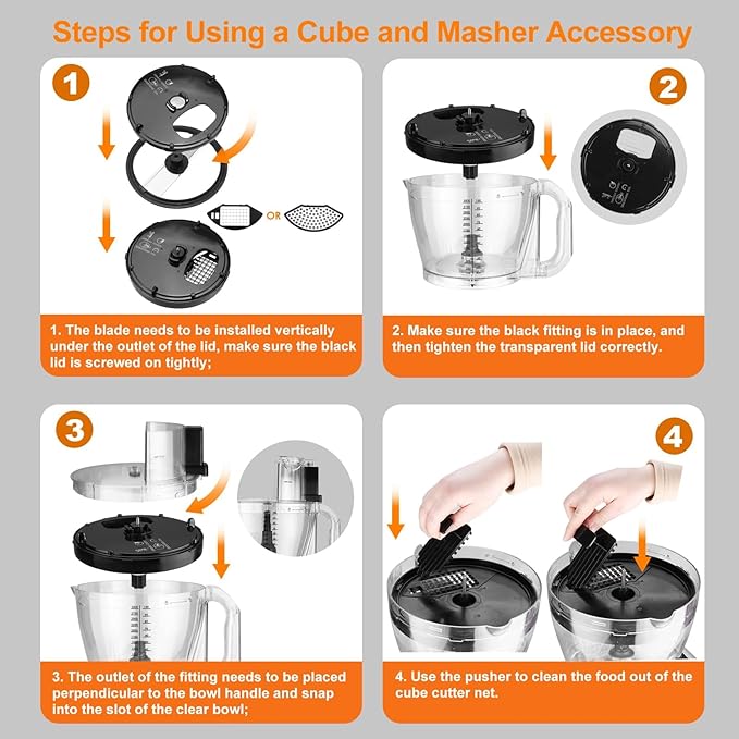 Homtone 16 Cup Food Processor, Aluminum-Diecast Large Food Processor& Blender Combo, 5 Preset Modes & Stepless Speed Control, 8 Blades 11-in-1 for Home Use, 650W, Sliver