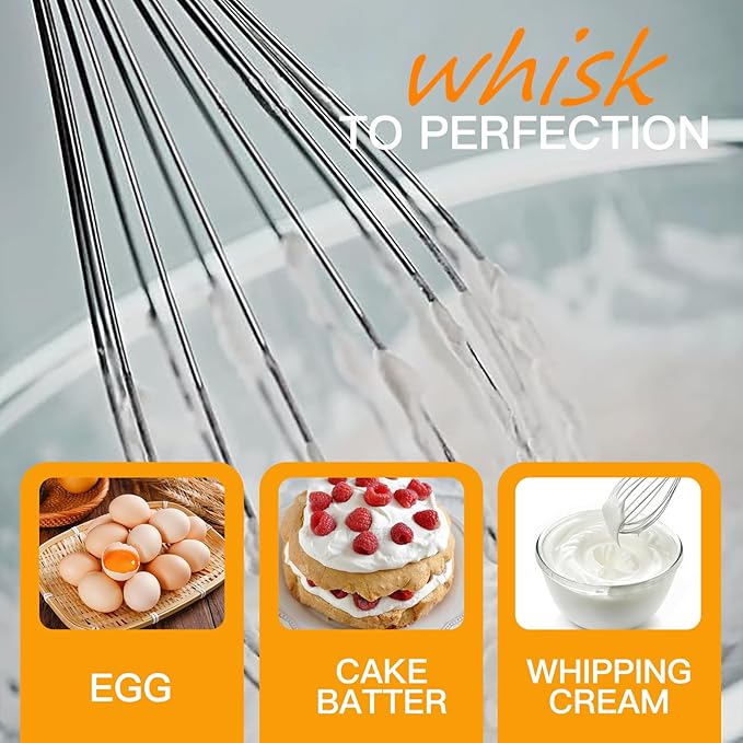 MegaWise Pro Titanium Reinforced 5-in-1 Immersion Hand Blender, Powerful Motor with 80% Sharper Blades, 12-Speed Corded Blender, Including 500ml Chopper, 600ml Beaker, Whisk and Milk Frother (Black)