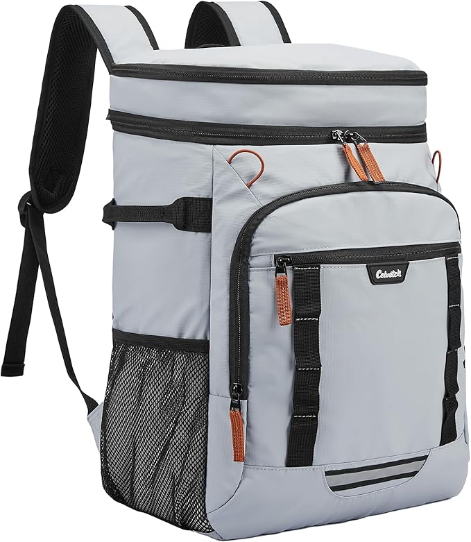 Backpack Cooler Insulated Leak Proof 36/40 Cans Large Capacity Soft Insulated Cooler Bag Lightweight Lunch Backpack for Men Women Work Travel Beach Camping Picnic Hiking - Grey