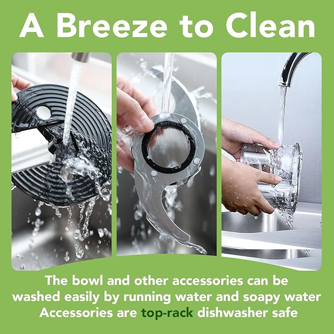 14-Cup Lemon Slicer Food-Processor - Large Feed Chute, 13 Speeds & Pulse, 3 Programs，Cheese Shredding, Cutting Fries, Meat Chopping, Shredding and Slicing, Mixing and Doughing, for Home Use