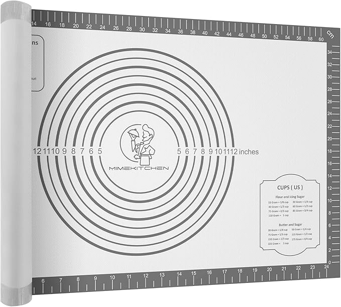 Silicone Baking Mat Non Stick Pastrty Mat for Dough Rolling Mat for Making Cookies, Macarons,Bread,Cake and Candy Reusable Kitchen Counter Mat Fondant Mat Oven Mat Placemat Baking Supplies Tools