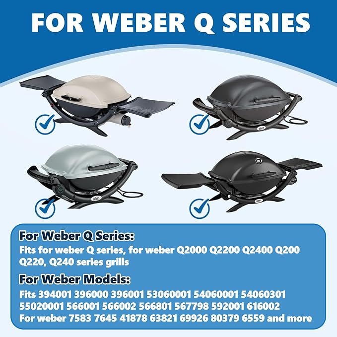 Safbbcue 7583 21.5" Cast Iron Griddle for Weber Q2200 Q2000 Q2400 Q200 Q220 Q240 Series Gas Grill Griddle Plate fits Weber 53060001 54060001 54060301 567798 592001 Grill Replaces Grate 7645