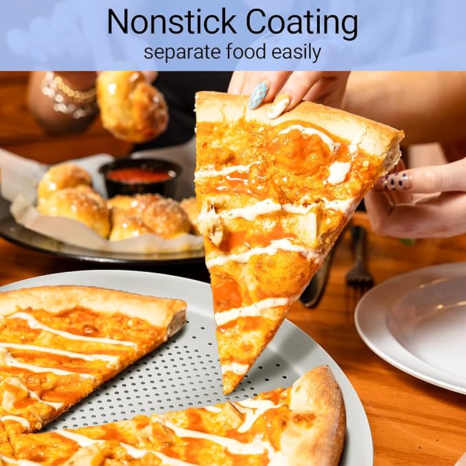 Beasea Pizza Pan for Oven, 12 Inch Perforated Pizza Pan with Holes, Heavy Duty Aluminum Alloy Round Pizza Tray Pizza Crisper Pan Pizza Baking Tray Bakeware for Home Restaurant Kitchen