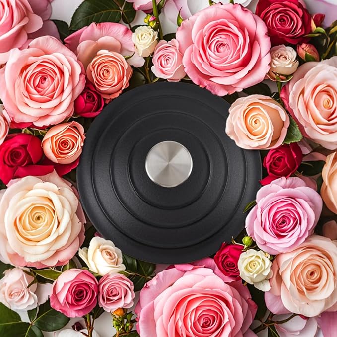 6 Quart Dutch Oven Enameled Cast Iron with Lid - Big Dual Handles - Oven Safe up to 500°F - Classic Round Pot for Versatile Cooking (Matte Black(No Enameled), 6 QT)