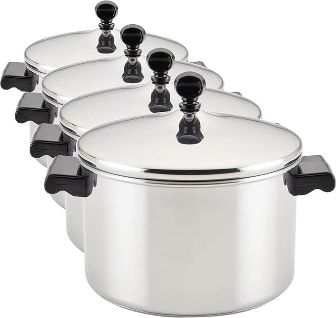 Farberware Classic Stainless Steel 4-Quart Covered Saucepot - - Silver (Pack of 4)