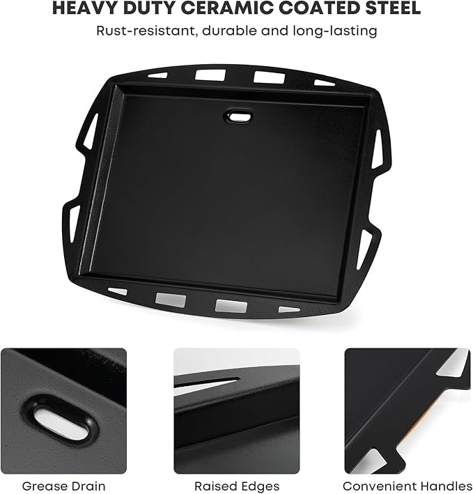 Stanbroil Cooking Griddle Insert for Weber Q100/Q1000 Series Grills, Full Size Nonstick Griddle Plate for Weber Q100 Q1200 Q120 Q1000 Grills