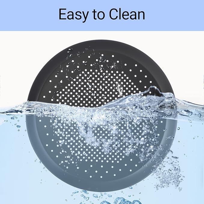 Beasea 10 Inch Pizza Pan With Holes - Perforated Aluminum Alloy Round Vented Crisper for Oven, Baking Tray Bakeware for Home Restaurant Kitchen