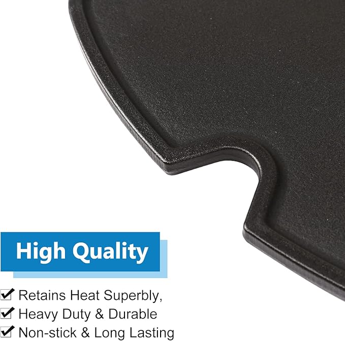 Uniflasy Cast Iron Griddle for Weber Traveler Portable Gas Grill, fits Weber 9010001 Traveler Portable Gas Grill, Cooking Griddle