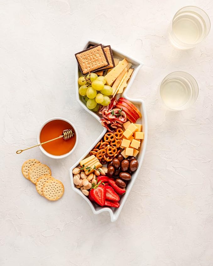 New Jersey State Baking Dish, Serving Platter, or Decorative Tray - Charming Porcelain Bakeware - Oven, Microwave and Dishwasher Safe