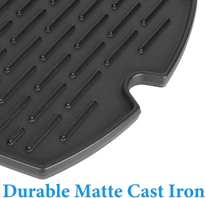 7583 Griddle for Weber Q200, Q220, Q2000, Q2400 Q2000N Gas Grills, 396000 396001 566001 566002 566014, BBQ Accessories for Weber Q200 Series Grill, Cast Iron,1 Pack
