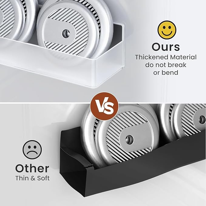 Magnetic Spice Rack for Refrigerator, Kitchen Organizer and Storage Shelf, Clear(4 Pack)