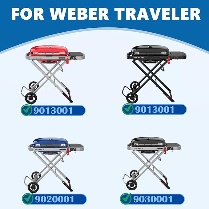 SafBbcue 7034 Cast Iron Cooking Griddle Replacement for Weber 9010001 Traveler Portable Gas Grill Accessories, for Weber 9013001 9020001 9030001 Traveler Griddle Insert