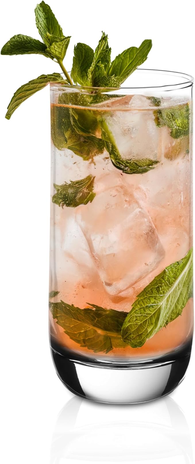Vikko Drinking Glasses, 12 Oz Drinking Glasses Set of 6, Crystal Clear Glass Cups for Water or Juice, Highball Glass Tumbler & Water Glasses for Drinking