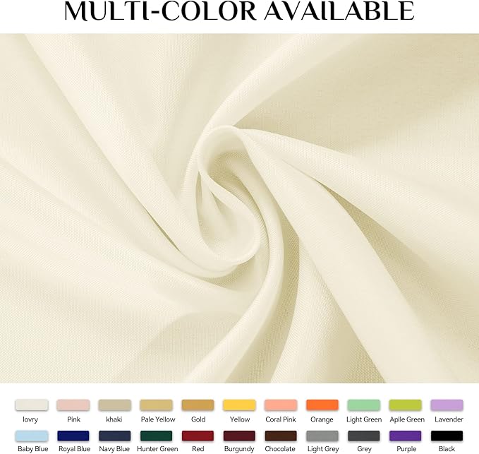 Softalker Rectangle Tablecloth, Waterproof & Stain Resistant Table Cloths Wrinkle Free Fabric Washable 210GSM Polyester Table Cover for Spring/Party/Outdoor - 60 x 102 inch, Ivory