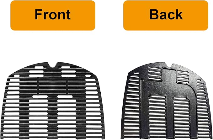 7646 Cooking Grid Grates for Weber Q300 Q320 Q3000 Q3200 Gas Grills, 586002, 57060001, 404341,BBQ Accessories for Weber Baby Q, Matte Cast Iron,2 Pack