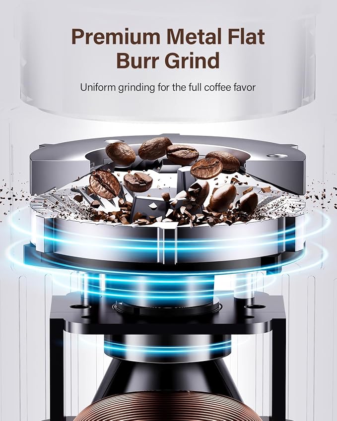 SHARDOR Burr Coffee Grinder, Electric Grinder with 32 Precision Grind Settings, 40-Second Adjustable Timer, and Chamber Cleaning Function for Home Brewing