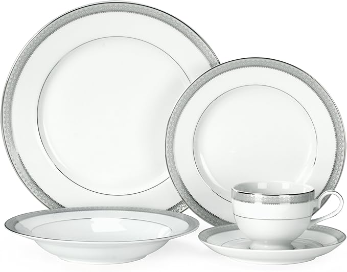 Mikasa Platinum Crown 40-Piece Dinnerware Set, Service for 8