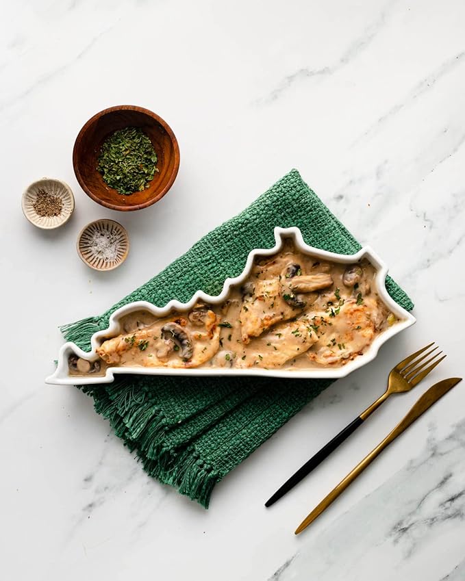 Kentucky Shaped Baking Dish Serving Platter or Decorative Tray Charming Porcelain Bakeware Oven Microwave and Dishwasher Safe