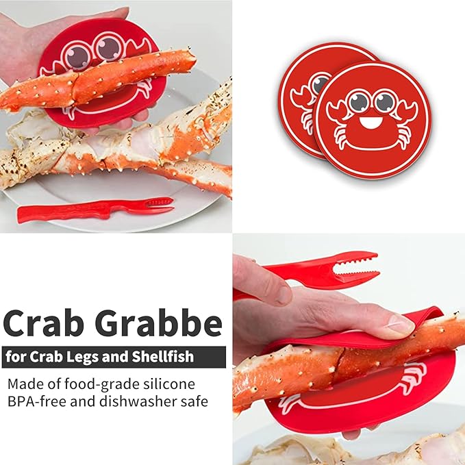Luvan 33 Pcs Crab Crackers and Tools Set with 4 Crab Leg Crackers, 4 Crab Forks, 4 Lobster Shellers, 4 Butter Warmers, 1 Seafood Scissors, 14 Tealight Candles, 2 Crab Grabber-Seafood Boil Party Supply