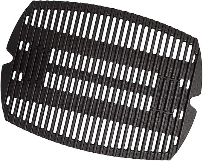 7582 7644 Replacement Cooking Grates for Weber Baby Q, Q 100 Q120 Q1000 50060001 51060001 52020001 Q1200 Q1400, Matte Cast Iron Cooking Grid for Weber Baby Q