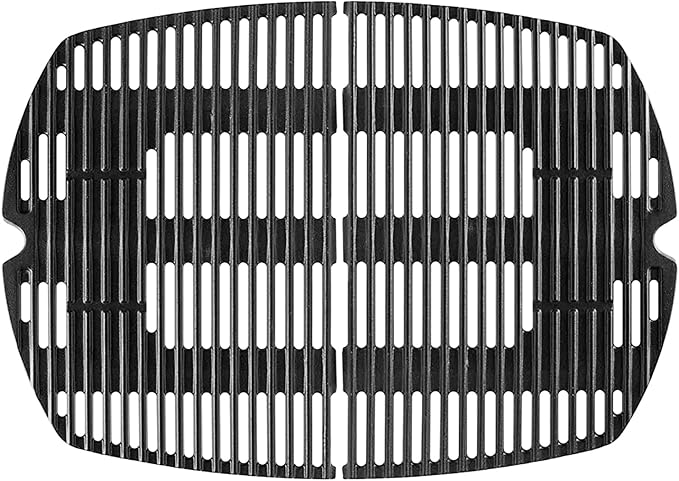 7646 Cooking Grid Grates for Weber Q300 Q320 Q3000 Q3200 Gas Grills, 586002, 57060001, 404341,BBQ Accessories for Weber Baby Q, Matte Cast Iron,2 Pack