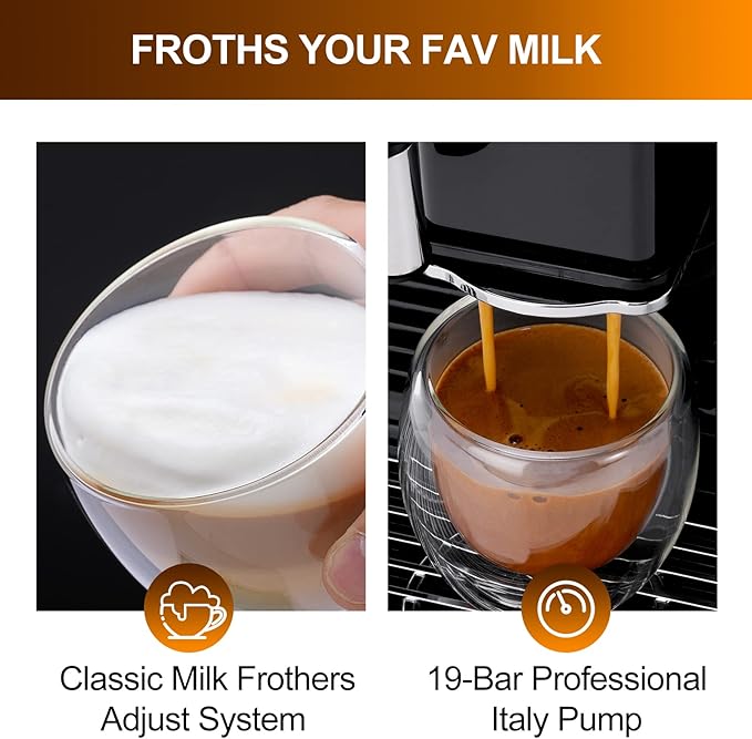 Mcilpoog WS-203 Super-automatic Espresso Coffee Machine With Smart Touch Screen For Brewing 16 Coffee Drinks