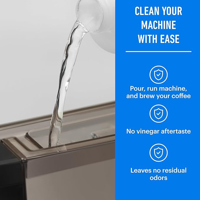Essential Values Descaling Solution Compatible with Keurig - Coffee Descaler - Coffee Maker Cleaner - Kettle, Espresso Machine Cleaning - 12 Month Supply 2-Pack