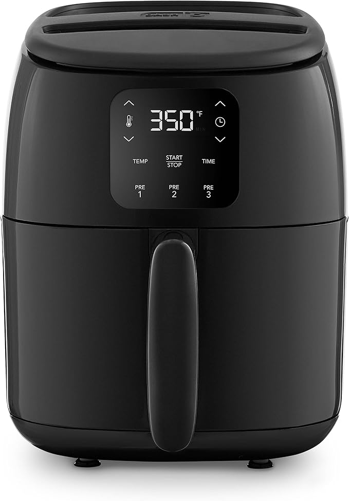 DASH Tasti-Crisp™ Electric Air Fryer Oven, 2.6 Qt., Black – Compact Air Fryer for Healthier Food in Minutes, Ideal for Small Spaces - Auto Shut Off, Digital, 1000-Watt