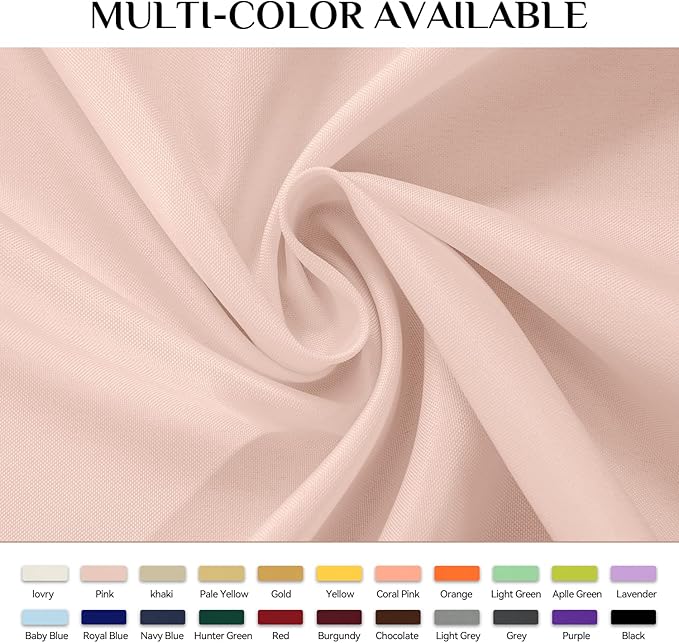 Softalker Rectangle Tablecloth, Waterproof & Stain Resistant Table Cloths Wrinkle Free Fabric Washable 210GSM Polyester Table Cover for Spring/Party/Outdoor - 60 x 84 inch,Pink