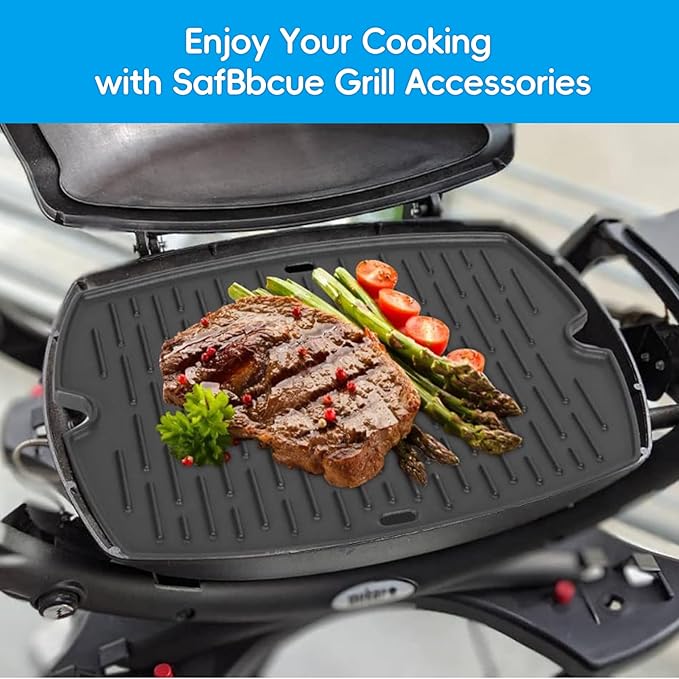 Safbbcue 7583 21.5" Cast Iron Griddle for Weber Q2200 Q2000 Q2400 Q200 Q220 Q240 Series Gas Grill Griddle Plate fits Weber 53060001 54060001 54060301 567798 592001 Grill Replaces Grate 7645
