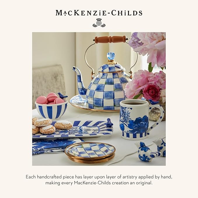 MACKENZIE-CHILDS Set of 2 Tempered Glass Cutting Boards, Countertop Cutting Boards, Royal English Garden
