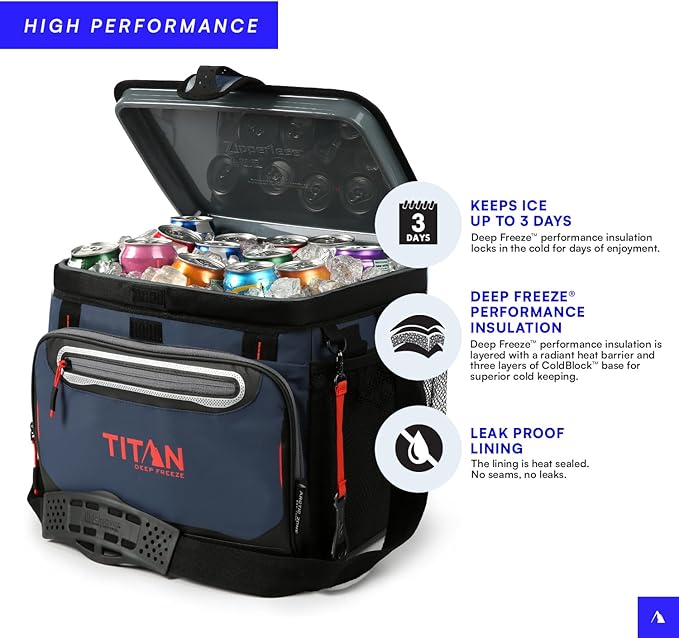 Titan by Arctic Zone 30 Can Zipperless Soft Cooler with HardBody Liner
