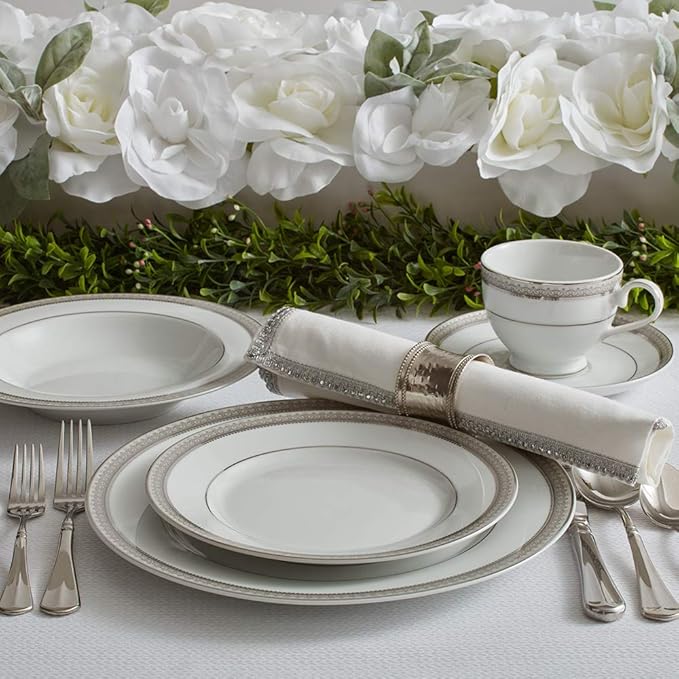 Mikasa Platinum Crown 40-Piece Dinnerware Set, Service for 8