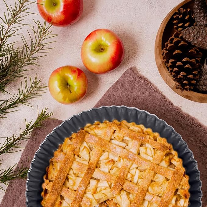 9 Inch Fluted Tart Pan Fruit Pie Pans With Removable Base Nonstick Coating Tarts Molds for Baking Supply For Pizza Tartlet Cake Quiche