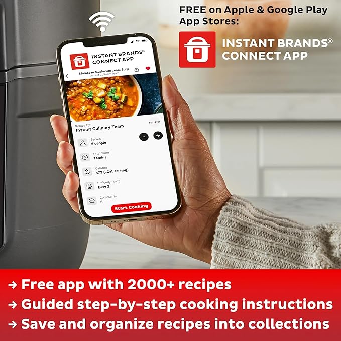Instant Pot 8-Quart RIO Chef Series 7-in-1 Multi-Cooker – Pressure Cook, Slow Cook, Rice, Steam, Sauté, Yogurt & Warm – Easy-Release Steam, Large Capacity, Nonstick Pot, Black