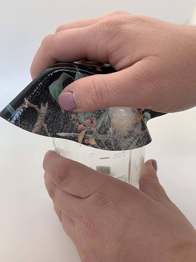 Andreas Silicone JO-62 Non-Slip 6.25" Jar Opener, Easy Lid Opener, Made with Silicone and Fabric, Dishwasher Safe, Garlic Peeler, Birds, 6.25 inch