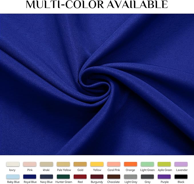 Softalker Rectangle Tablecloth, Waterproof & Stain Resistant Table Cloths Wrinkle Free Fabric Washable 210GSM Polyester Table Cover for Dining/Party/Outdoor - 52 x 70 inch,Royal Blue