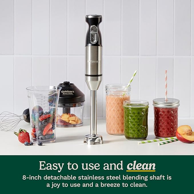 Cuisinart CSB-179 Smart Stick Variable Speed Hand Blender, Stainless Steel