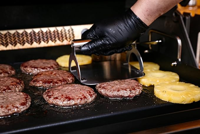 Uniflasy Nonstick Griddle for Gas Grill, Cast Iron Griddle for Outdoor Gas & Charcoal Grills, 25" x16" Nonstick Coating FlatTop Insert Cooking Pan for Weber Charbroil Camp Chef Grill