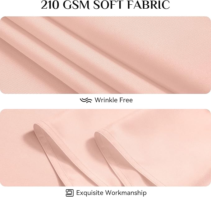 Softalker Rectangle Tablecloth, Waterproof & Stain Resistant Table Cloths Wrinkle Free Fabric Washable 210GSM Polyester Table Cover for Spring/Party/Outdoor - 60 x 84 inch,Pink