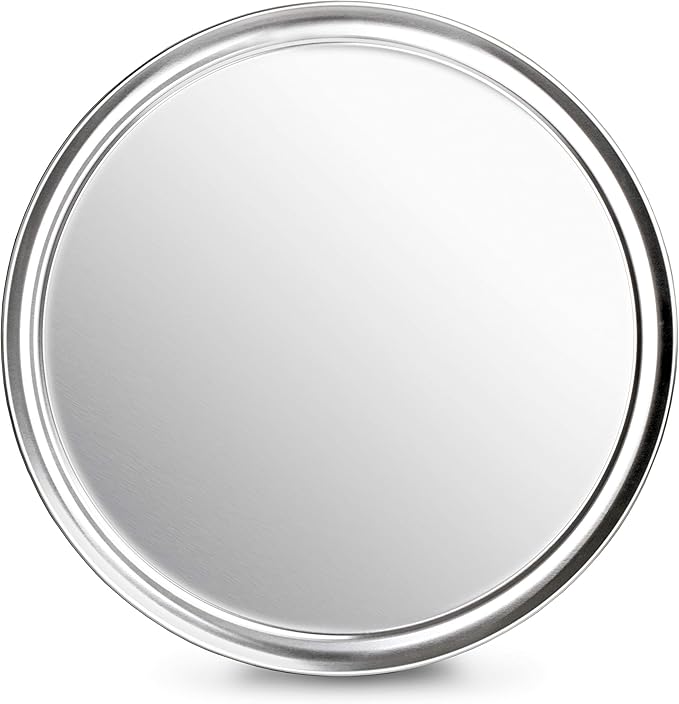 New Star Foodservice 50769 Pizza Pan/Tray, Wide Rim, Aluminum, 16 Inch