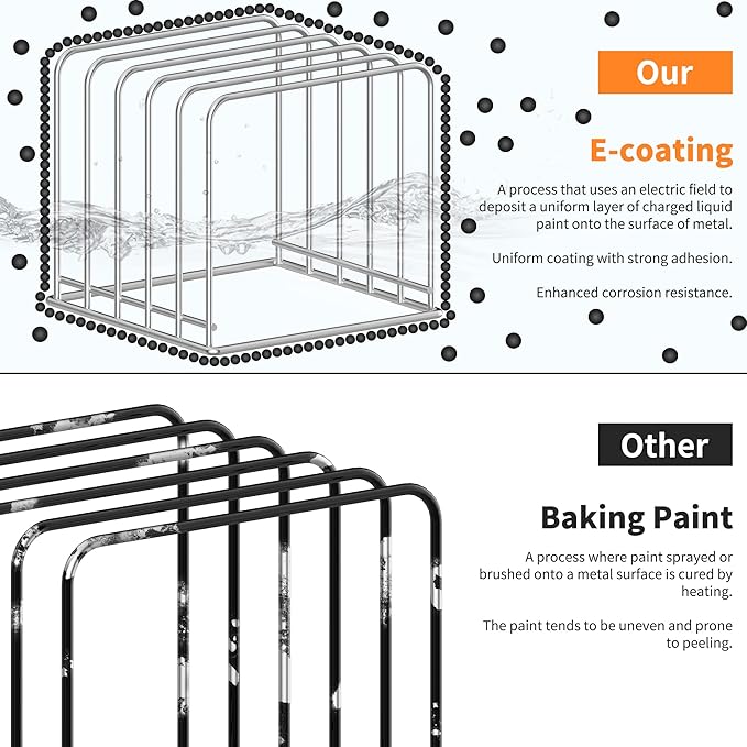 Kitchen Cabinet Organizer, Steel Cookware Holder, Divided Holder with 5 Slots for Skillets Baking Tray and Chopping Board Rack - Baking Pan Holder Storage (1 PC)