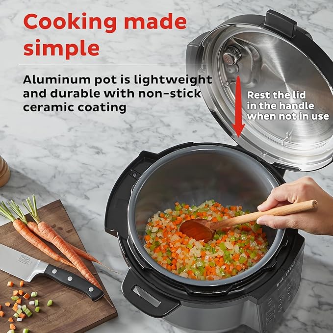 Instant Pot 8-Quart RIO Chef Series 7-in-1 Multi-Cooker – Pressure Cook, Slow Cook, Rice, Steam, Sauté, Yogurt & Warm – Easy-Release Steam, Large Capacity, Nonstick Pot, Black