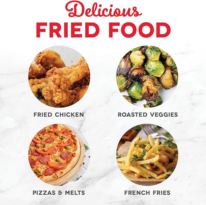 DASH Tasti-Crisp™ Electric Air Fryer Oven, 2.6 Qt., Red – Compact Air Fryer for Healthier Food in Minutes, Ideal for Small Spaces - Auto Shut Off, Digital, 1000-Watt