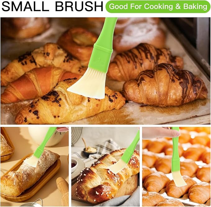 8 Pcs Pastry Brush - Cooking Grease Brush, Food Brushes For Baking/Grilling/Spreading Marinades/Butter/Sauces/Eggs, Durable Kitchen Culinary Utensil