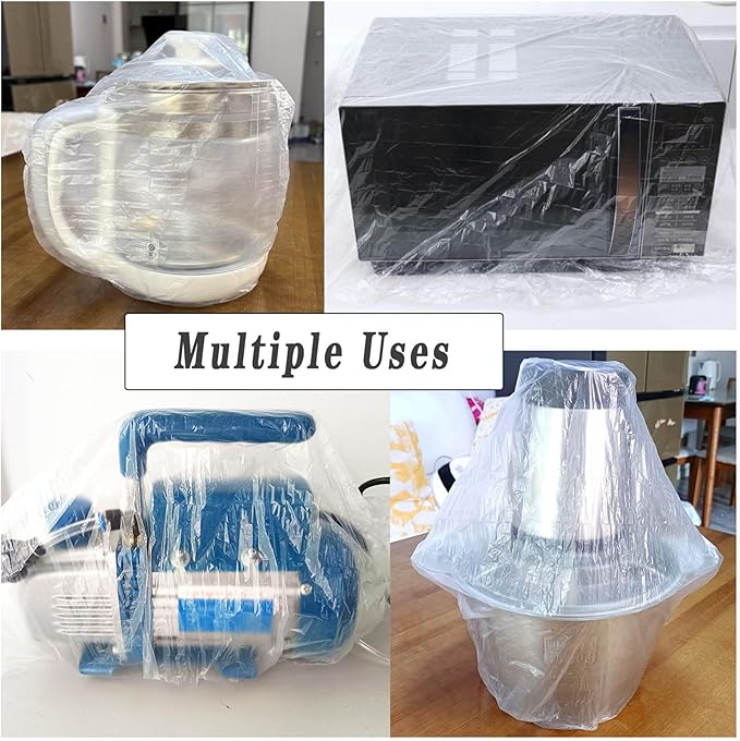 40 PCS Kitchen Small Appliance Covers,Clear Plastic Dust Cover for Instant Pot,Blender,Slow Cooker,Air Fryer,Toaster Oven,Food Processor,Mixer,Meat Slicer,Coffee & Bread Maker