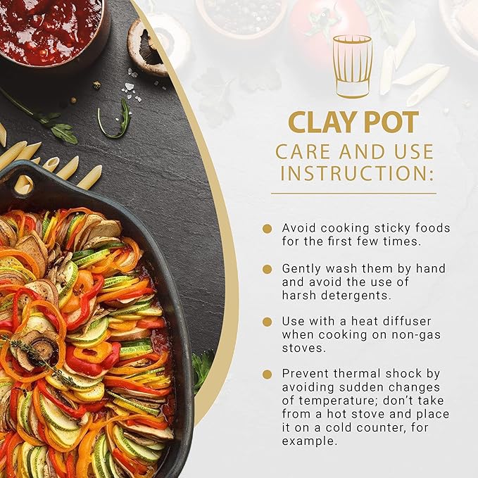 Authentic Chamba Casserole - Elegant, All-Natural Black Clay Casserole - Stovetop & Oven Safe – Handmade in Colombia - 1.5-Quarts V. Small Pot