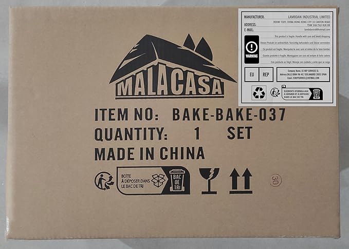 MALACASA Casserole Dishes for Oven, Porcelain Baking Dishes Set of 3, Durable Casserole Dish Set Lasagna Pan Deep, Ceramic Bakeware Sets with Handles, White (13.8''/11.7''/9.4''), Series Bake